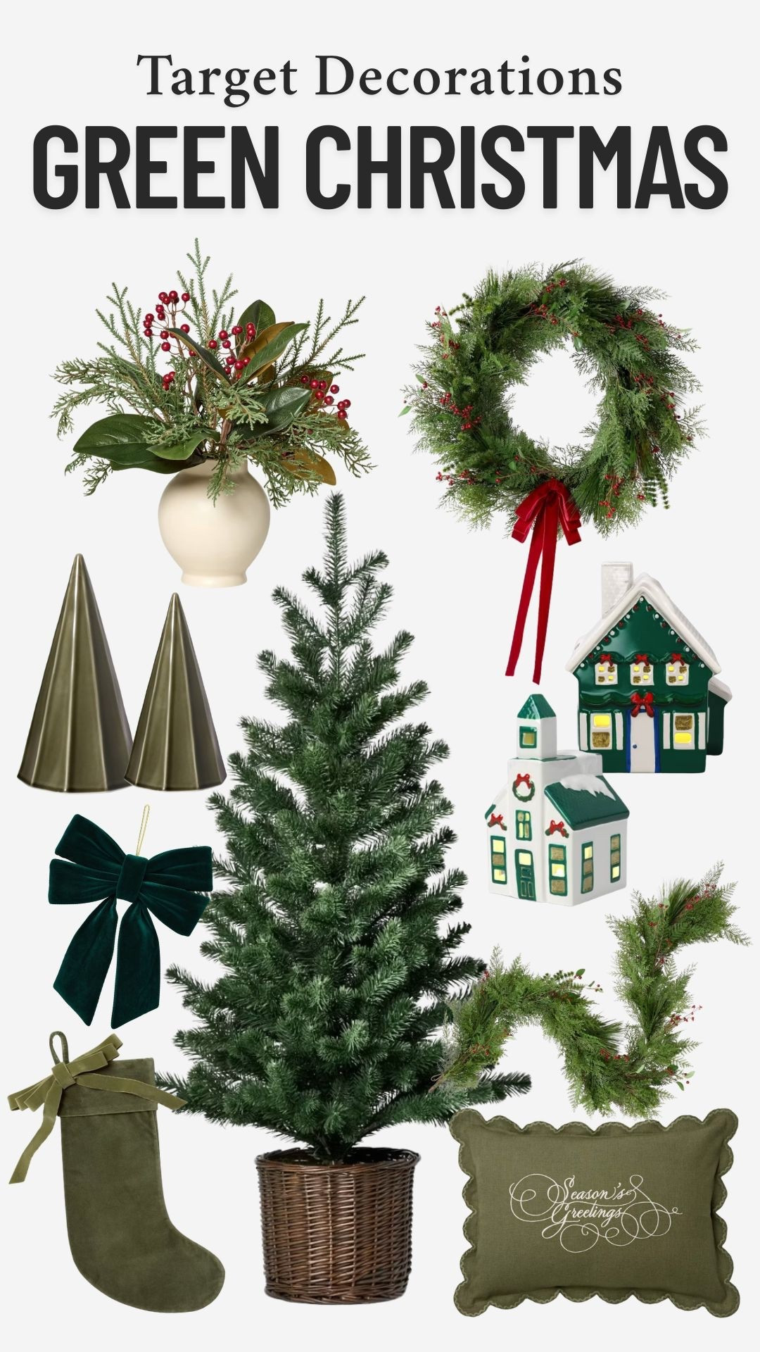 Green Christmas decorations from Target! 🌲 

#LTKHome #LTKSeasonal