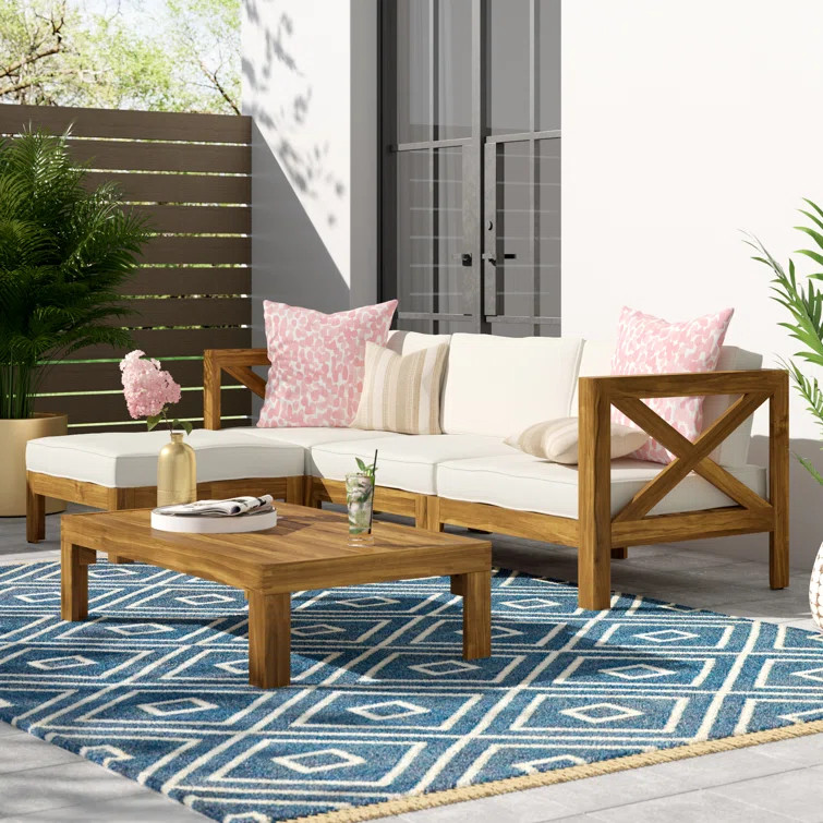Barcomb Outdoor 5 Piece Sectional Seating Group with Cushions | Wayfair Professional
