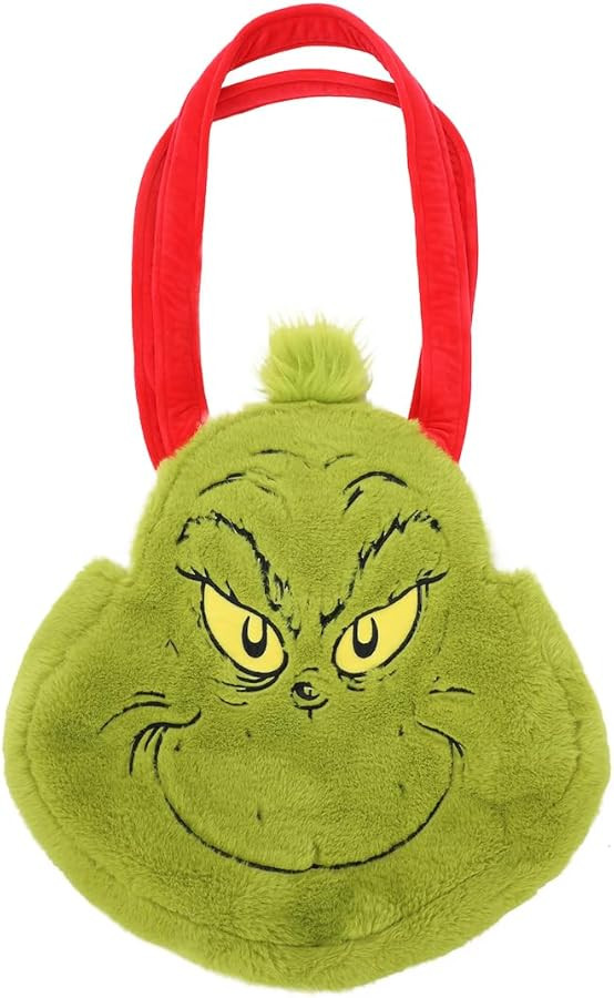 Grinch 3D Plush Tote Bag With Drop Handle | Amazon (US)