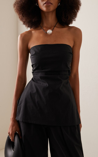 Tie-Back Cotton-Nylon Strapless Top | Moda Operandi (Global)