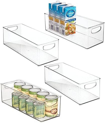 mDesign Plastic Kitchen Organizer - Storage Holder Bin with Handles for Pantry, Cupboard, Cabinet, F | Amazon (US)