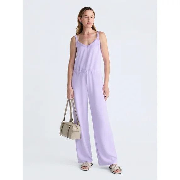 Scoop Women's and Women's Plus Scubaknit Tank Jumpsuit, Sizes XS-4X | Walmart (US)