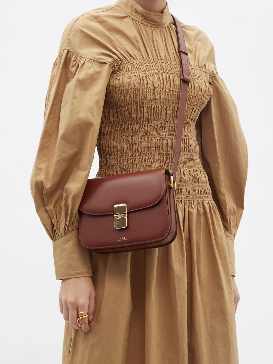 Grace small smooth-leather shoulder bag | A.P.C. | Matches (US)