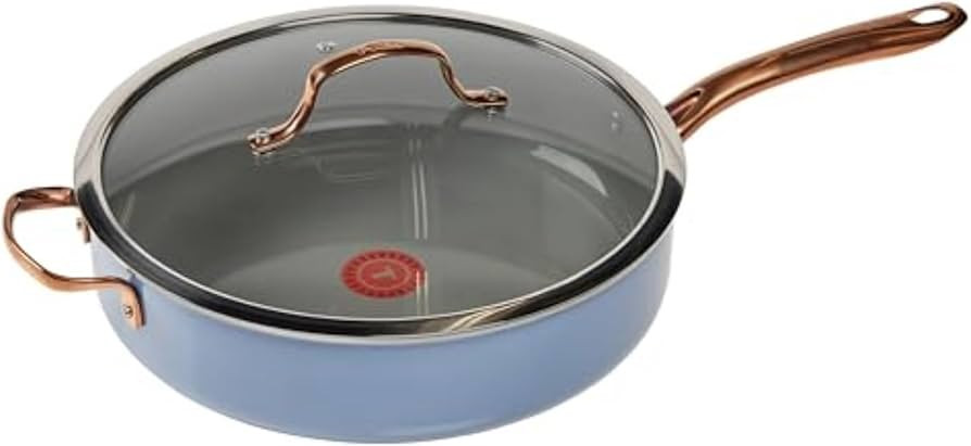 T-Fal Preserve Ceramic Nonstick Saute Pan with Lid 5.5 Qt, Oven and Broiler Safe up to 350°F Coo... | Amazon (US)