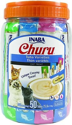 Inaba Churu Tuna Puree Variety Pack Grain-Free Lickable Cat Treat | Chewy.com
