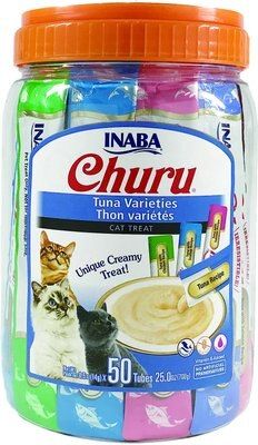 Inaba Churu Tuna Puree Variety Pack Grain-Free Lickable Cat Treat | Chewy.com