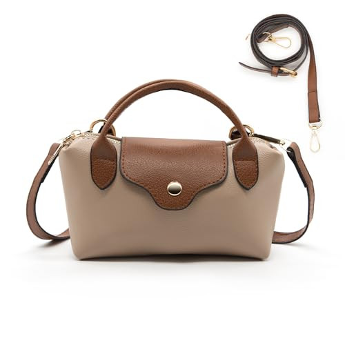 Long Keeper Mini Crossbody Bag for Women Vegan Leather Small Shoulder Handbag Top Handle Tote Hobo Purse Phone Clutch Bag (Khkai) | Amazon (US)