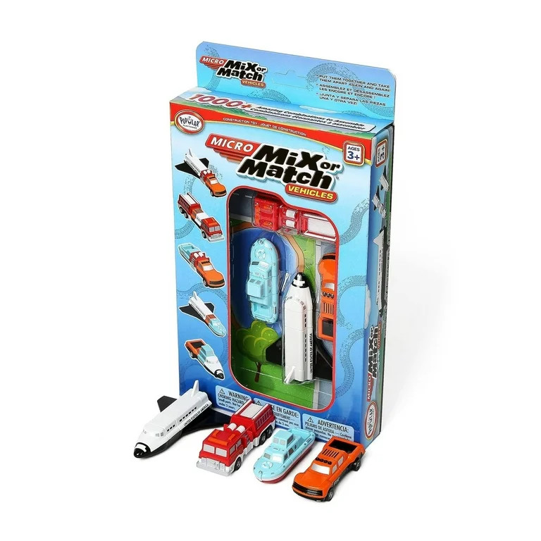 Popular Playthings - Micro Mix or Match Vehicles 1 (Bilingual) - Walmart.com | Walmart (US)