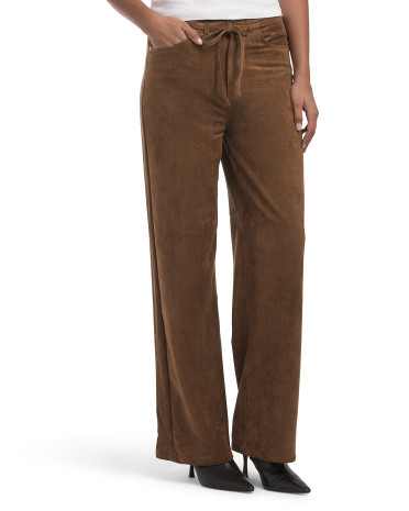 Faux Suede Pull On Pants | TJ Maxx