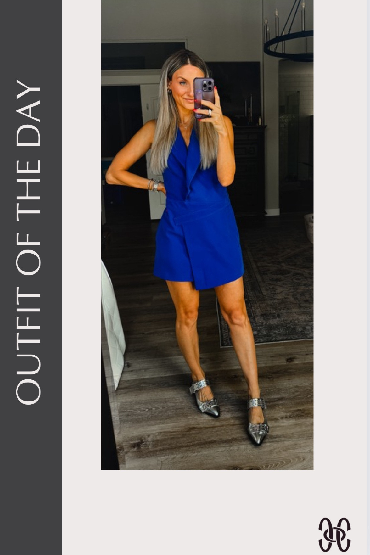 I sized up one in the dress - Royal blue for #hocwinters