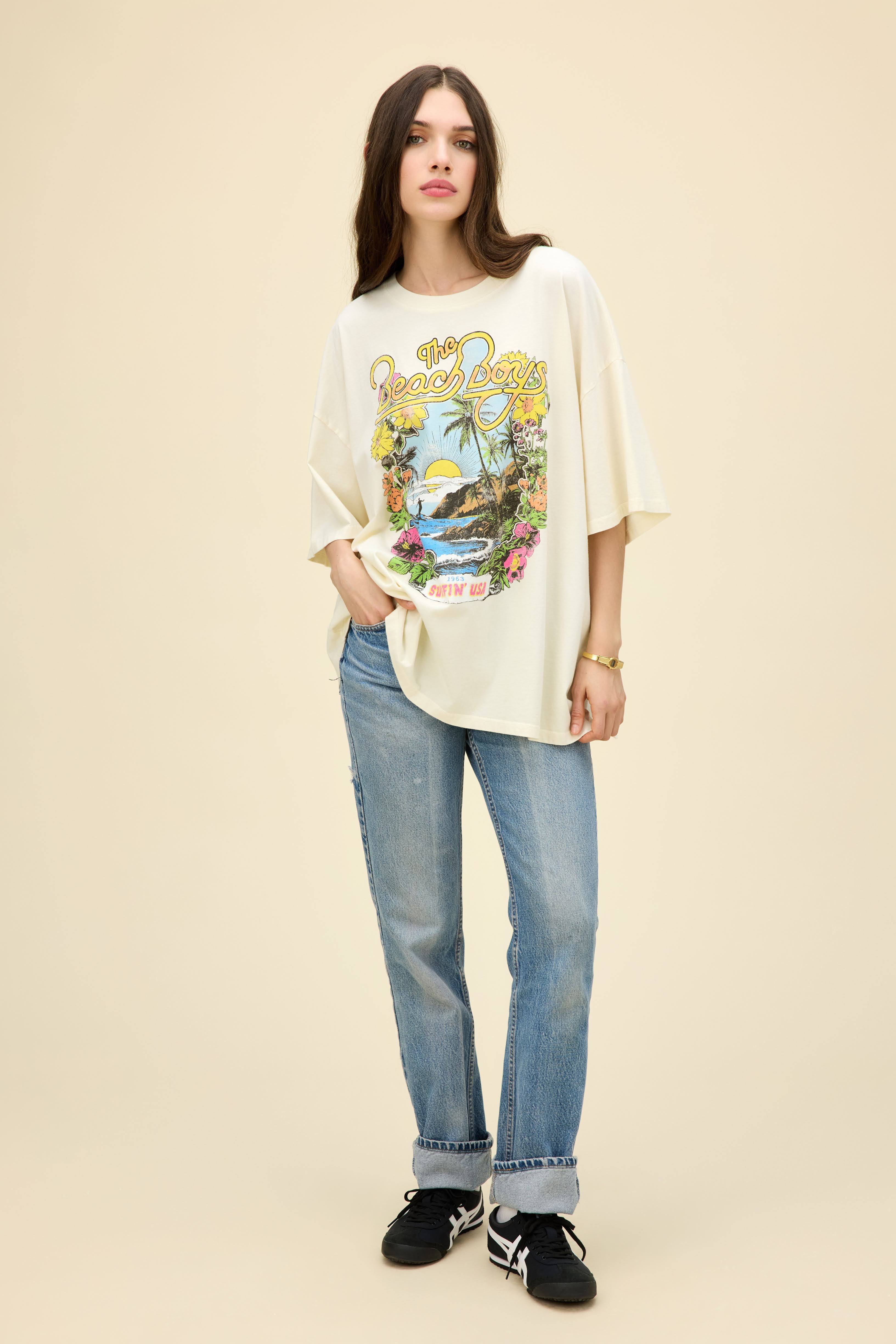 The Beach Boys Surfin' USA 1963 OS Tee in Stone Vintage | Daydreamer