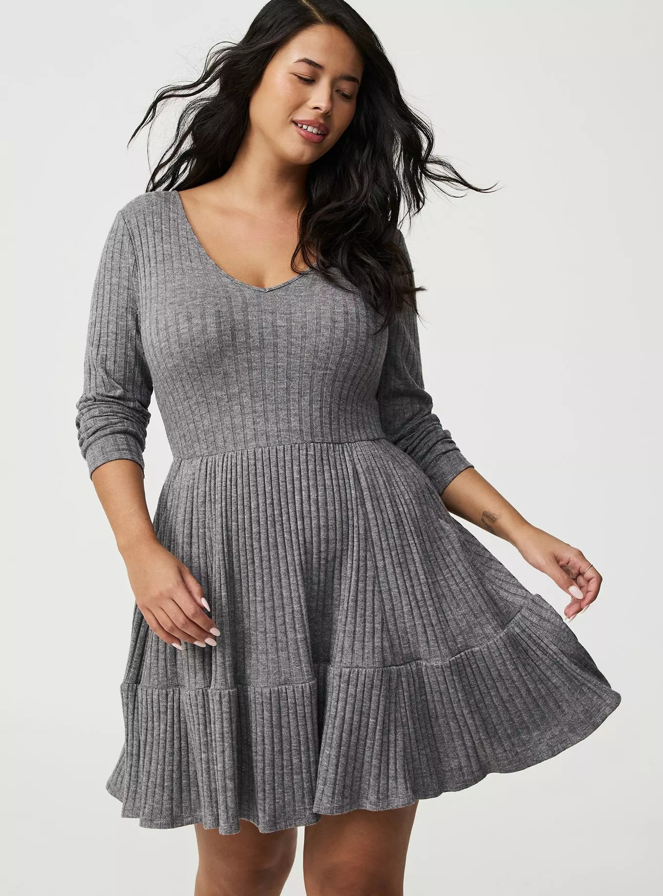 Hacci Tiered Mini Dress | Torrid (US & Canada)