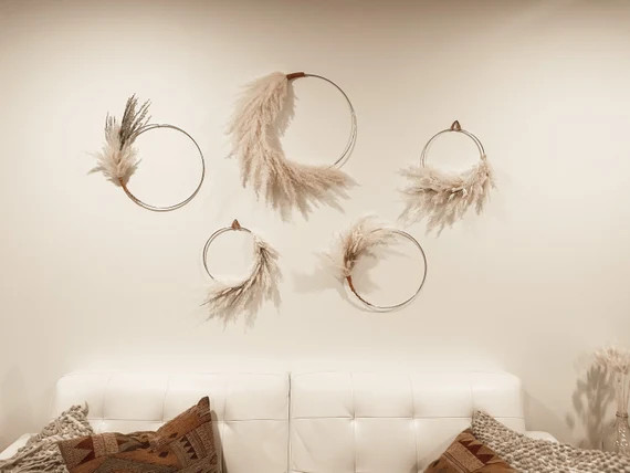 Boho Pampas Wreath-set OF 5 | Etsy | Etsy (US)