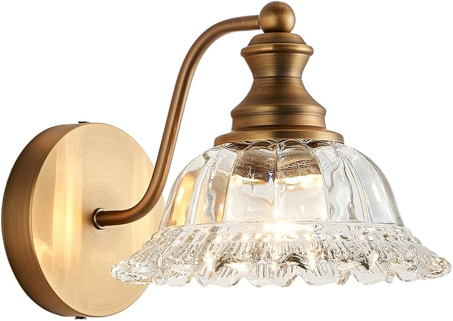 Vintage Wall Sconces Brass Wall Sconces 1 Light Wall Lights for Living Room | Amazon (US)
