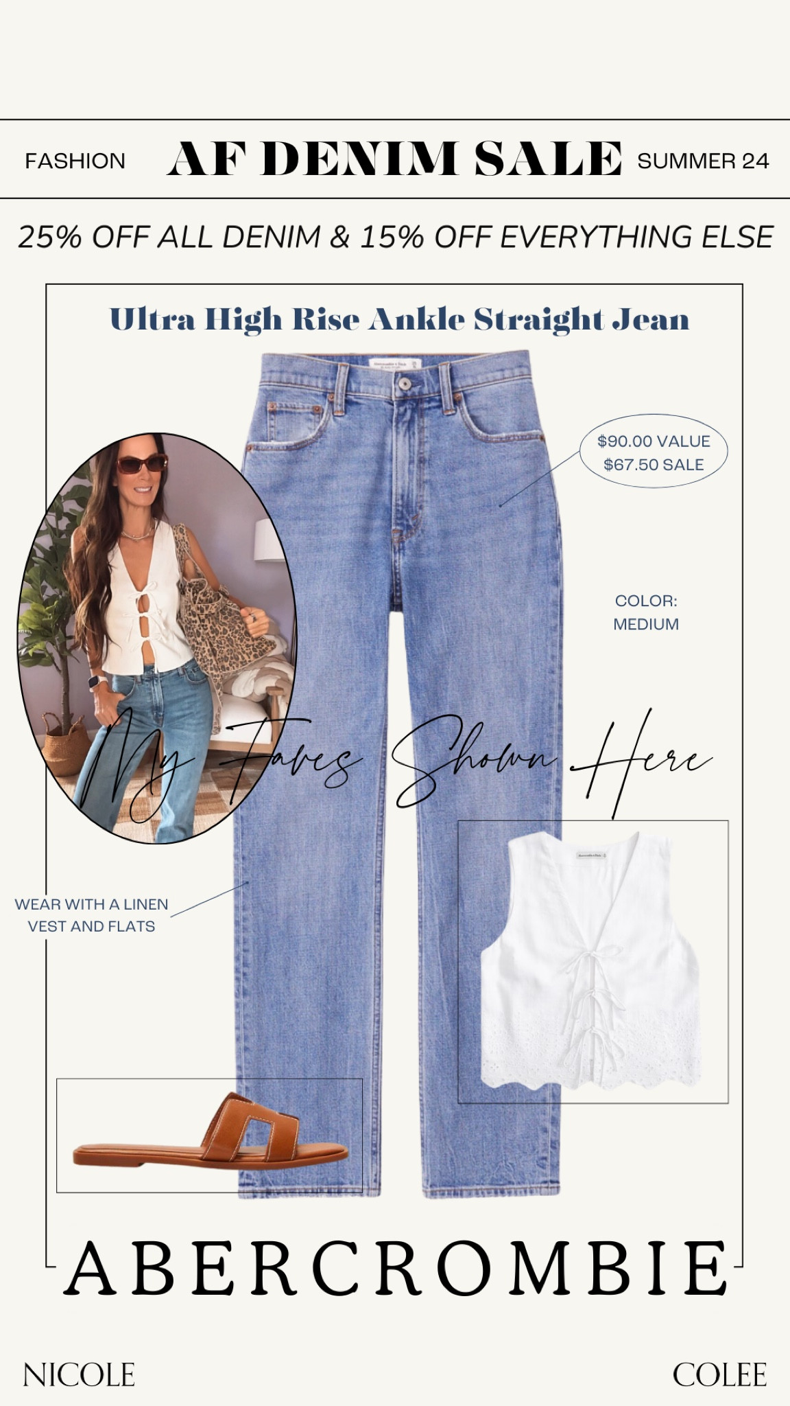 It’s here!!! The denim event we’ve all been waiting for!  💙👖Abercrombie is having their 25% off denim sale and I’m sharing my favorites here! No code needed everything is marked down on their site. Shopped out before these exclusive styles sell out!

Wearing size 25 denim and XS linen vest

#denimaf #abercrombiepartner @abercrombie #nicolecolee #ncstyle  

#LTKStyleTip #LTKSaleAlert #LTKxAF