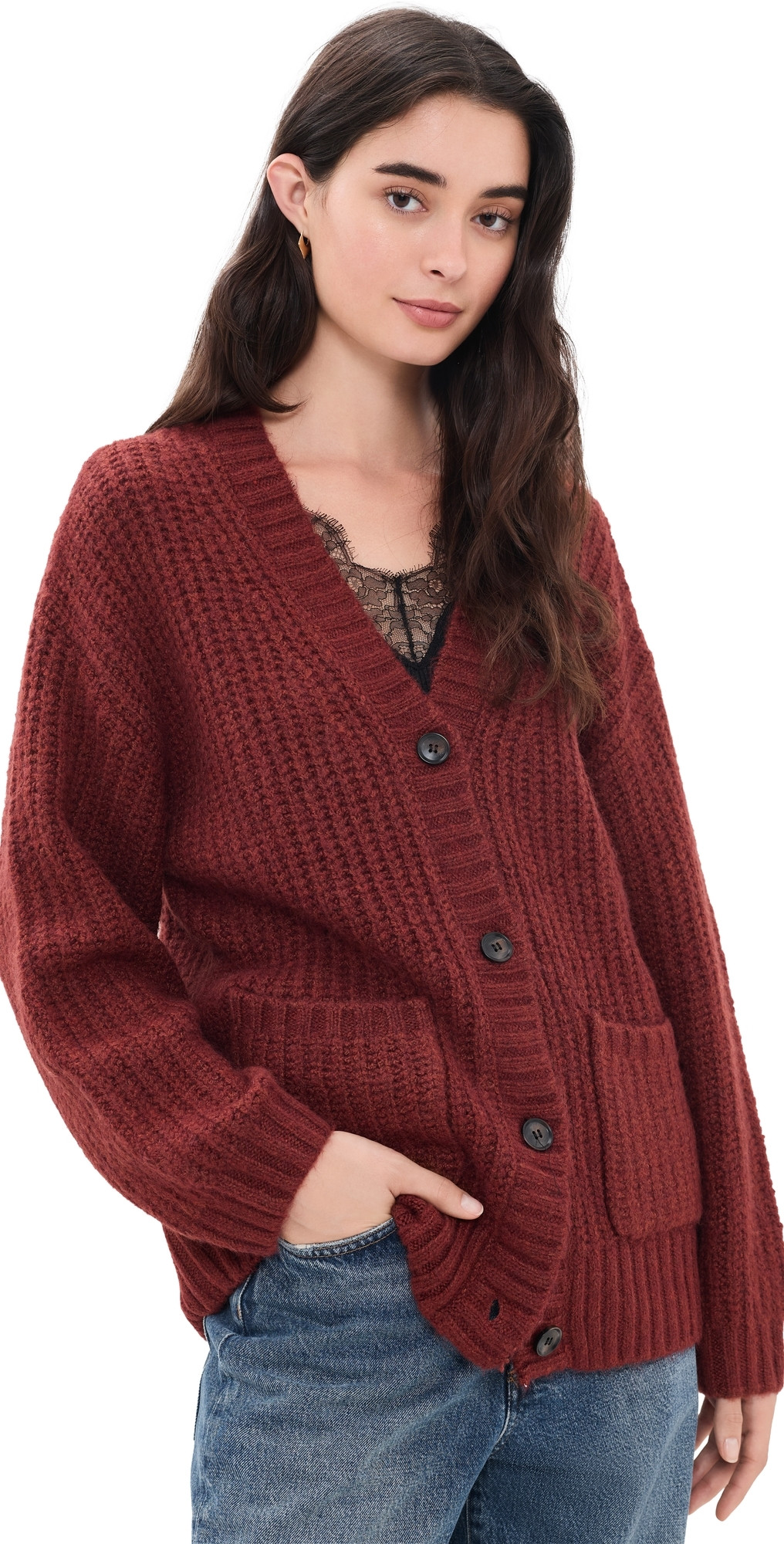 Z Supply Whitmore Cardigan Velvet Rouge L | Shopbop