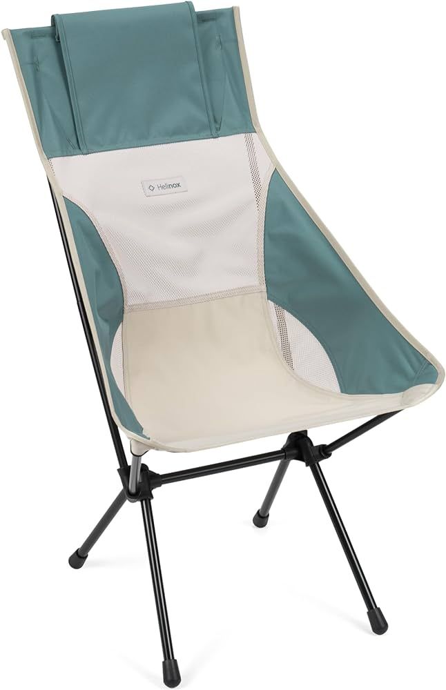 Helinox Sunset Chair Lightweight, High-Back, Compact, Collapsible Camping Chair, Bone/Teal | Amazon (US)