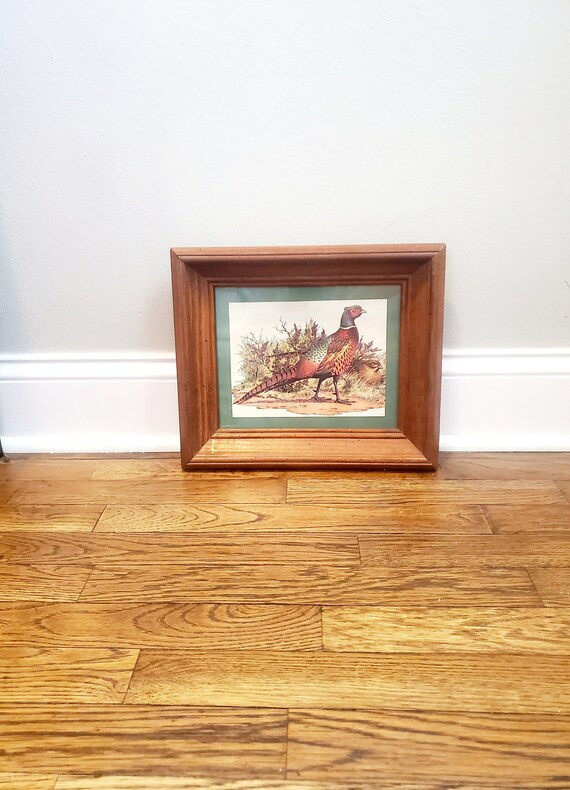 Pheasant Wall Art Print in Wooden Frame Hunting Man Cave Photo - Etsy | Etsy (US)