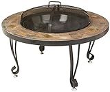 Amazon Basics 34-Inch Natural Stone Fire Pit with Copper Accents | Amazon (US)