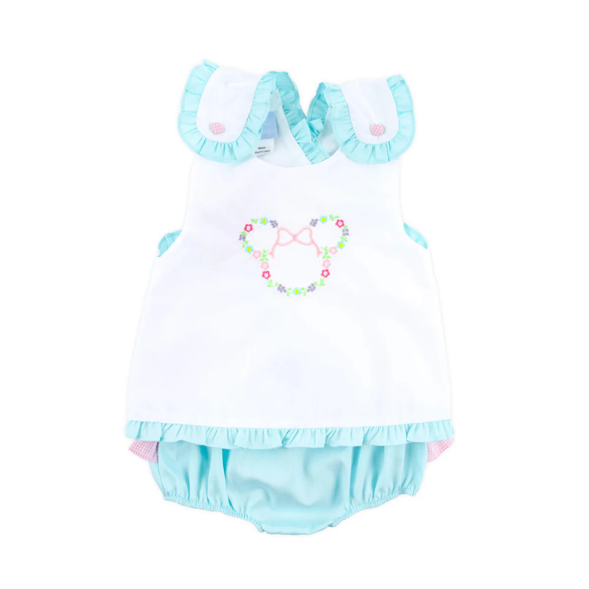 Floral Mouse Ears Mint Popover Set | Classic Whimsy