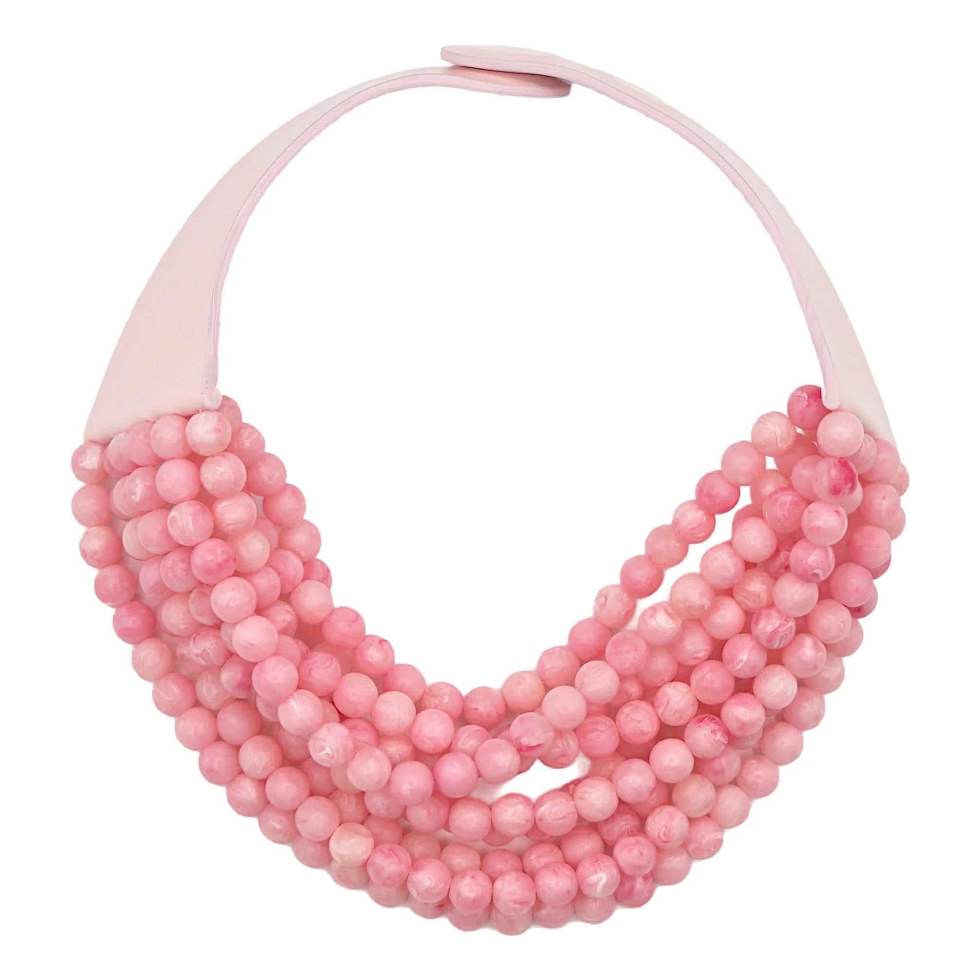 Medium Bella Matte Carnation Pink Necklace | Fairchild Baldwin