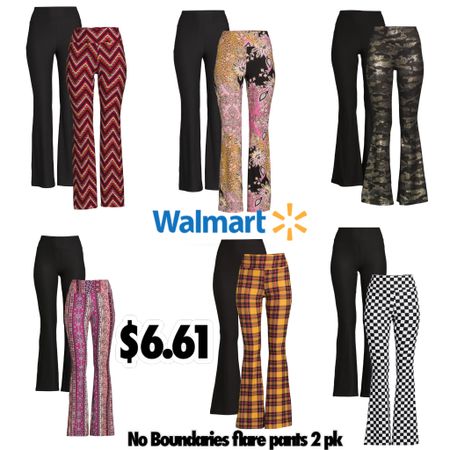 Walmart sale alert!!🚨🚨 these 2 pk flare pants are on clearance for only $6.61!!! 

#LTKstyletip #LTKU #LTKsalealert