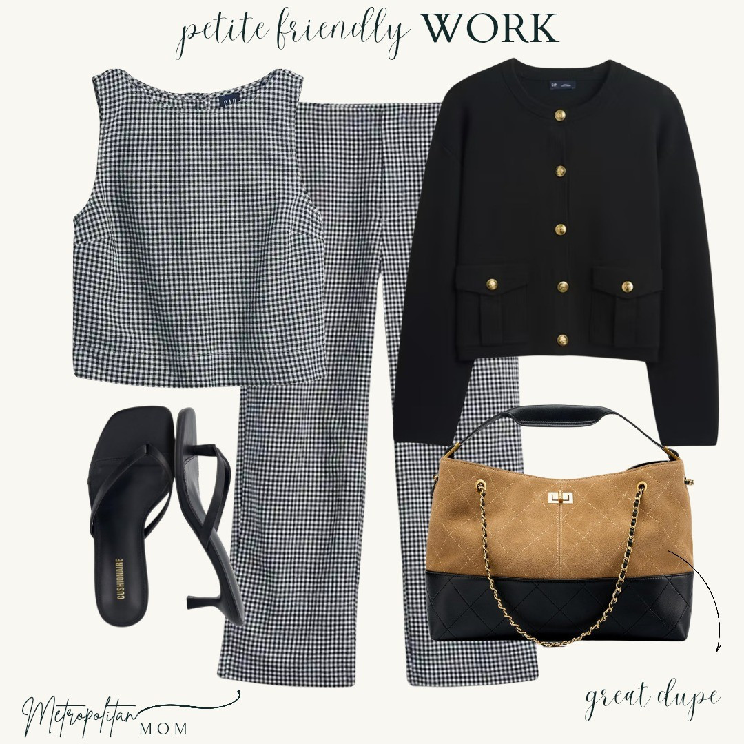 Petite-Friendly Workwear✨️This is that polished but not too serious work look. A sleeveless knit paired with tailored trousers keeps it clean, while the blazer adds structure without feeling heavy.Where to wear:Office days, meetings, casual work settings, networking

#LTKSaleAlert #LTKWorkwear #LTKPetite