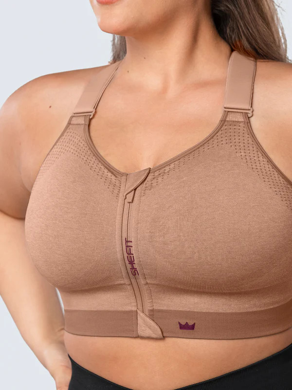 Low Impact Sports Bra - Heathered Tan | SHEFIT