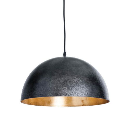 Sigmund Blackened Steel One-Light Pendant | Bellacor