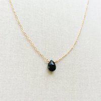 Black Onyx Necklace, Onyx Necklace, Jewelry, Stone Simple Gemstone Necklace Gn22 | Etsy (US)