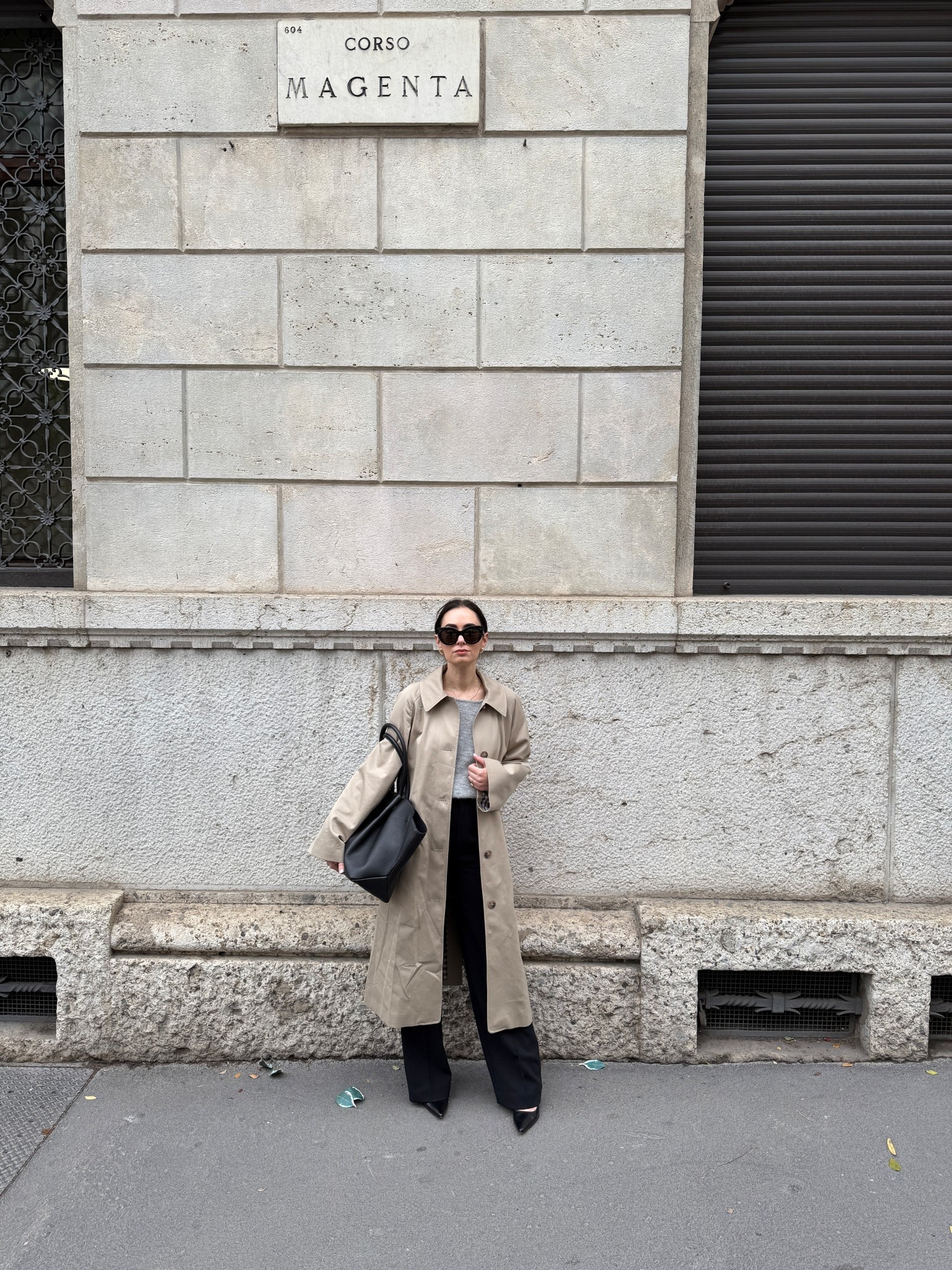 Trench: Sezane
Jumper: Sezane
Trousers: Zara
Heels: Via Spiga
Bag: Demellier London
Sunglasses: Celine
Earrings: H&M

#LTKtravel