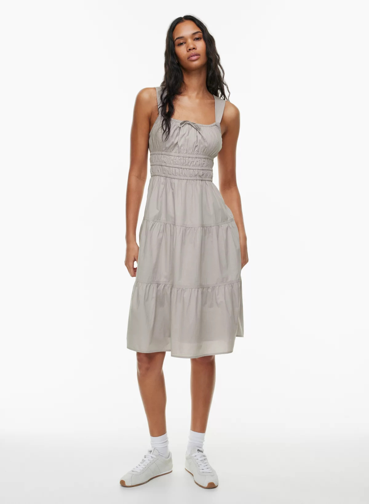 MARTINE POPLIN MIDI DRESS | Aritzia