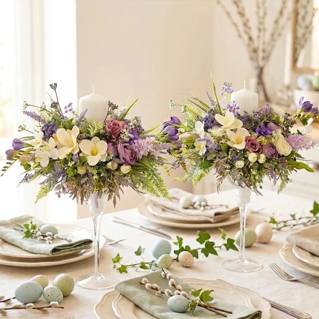 Bring a touch of spring indoors with this beautiful handmade floral centerpiece by Lozynka. Designed with lifelike artificial flowers and soft greenery arranged in a clear glass vase, it adds effortless charm and elegance to any dining table or living space. Perfect for seasonal decorating, this timeless arrangement keeps your home feeling bright, fresh, and beautifully styled all year long.

#LTKHome #SpringDecor #FloralCenterpiece #HomeDecorIdeas #TableDecor #SeasonalStyling #SpringHome #ArtificialFloral

#LTKHome #LTKWedding #LTKSeasonal