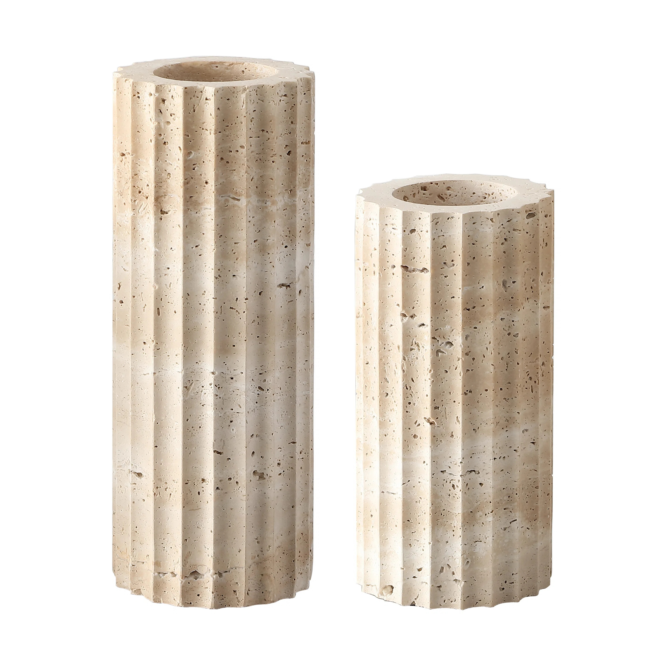 Wargo Travertine Vase Set (Set of 2) | Wayfair North America