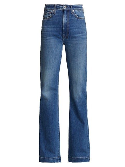 7 For All Mankind Dojo High-Rise Stretch Wide-Leg Jeans | Saks Fifth Avenue