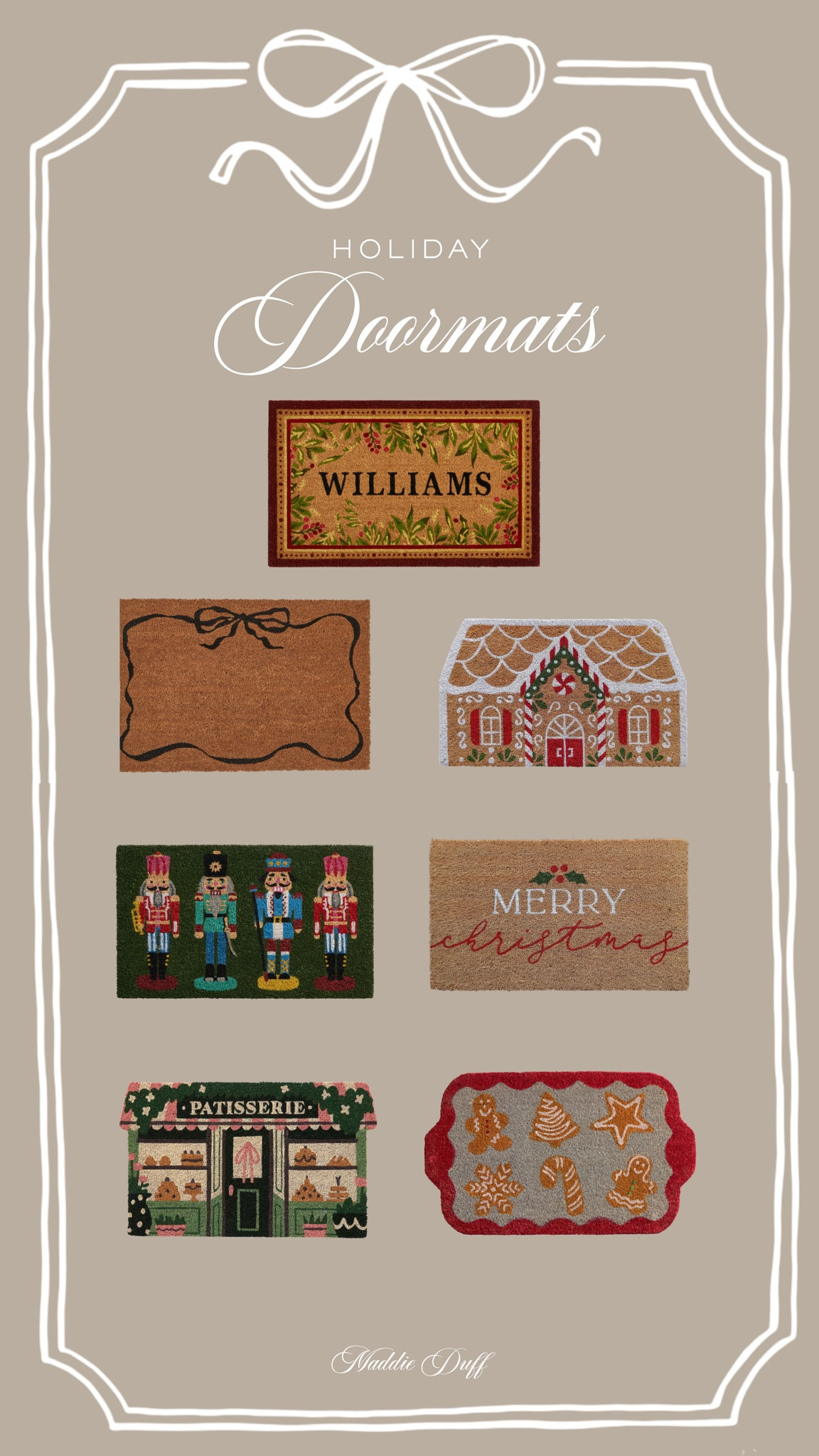 Cute holiday doormats!

Holiday home, Christmas decor, Christmas doormats 

#LTKGiftGuide #LTKSeasonal #LTKHoliday