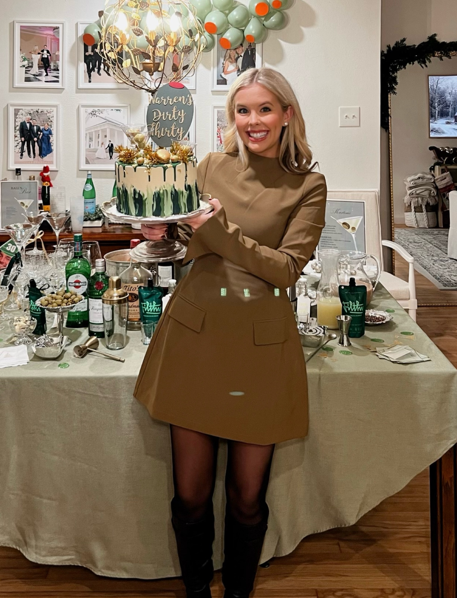 This dress is perfect for the Holidays and is currently 40% off! TTS - I’m in an XS. Boots are also 35% off and TTS!! 

#LTKSeasonal #LTKFindsUnder100 #LTKHoliday