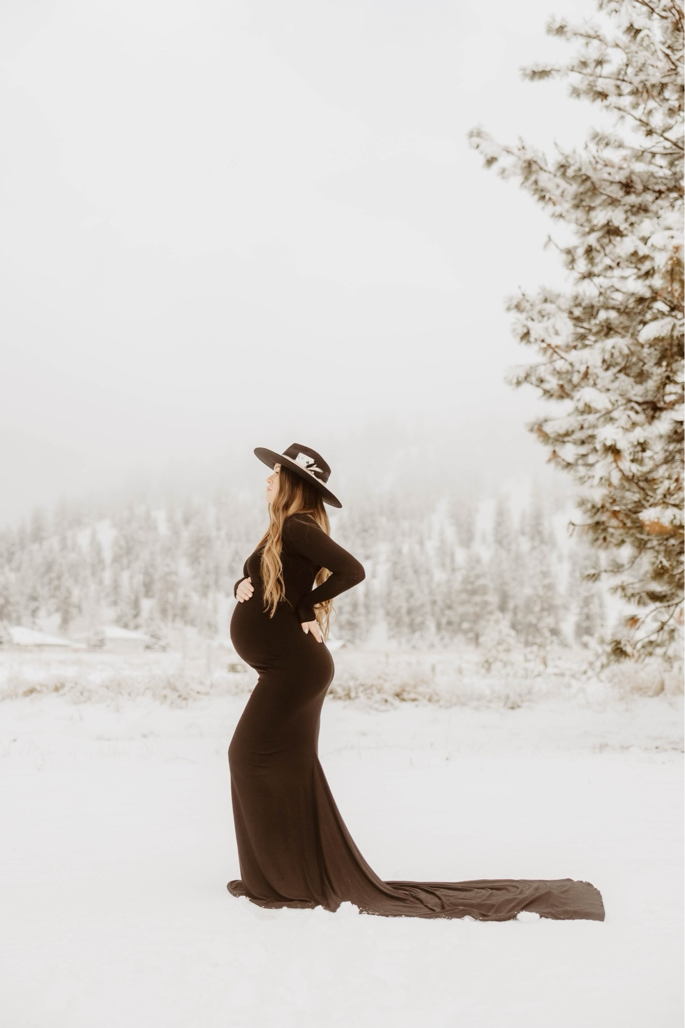 Maternity shoot vibes! Hat was custom made at The Hat Edit in Stevensville MT. I ordered dress in size 2 and then they had me send in measurements 

#LTKSeasonal #LTKbeauty #LTKbump