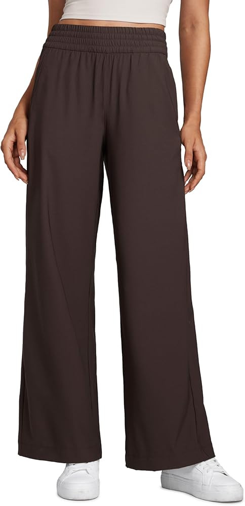 CRZ YOGA Lightweight Drapey Wide Leg Pants for Women 30" Flowy High Waisted Casual Lounge Travel ... | Amazon (US)