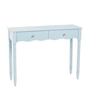 42x32x12 Scalloped 2 Drawer Console Table | TJ Maxx