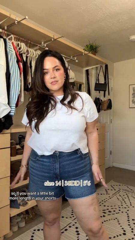 Midsize denim short try-on haul for thick tummy girlies!

#LTKSeasonal #LTKstyletip #LTKmidsize