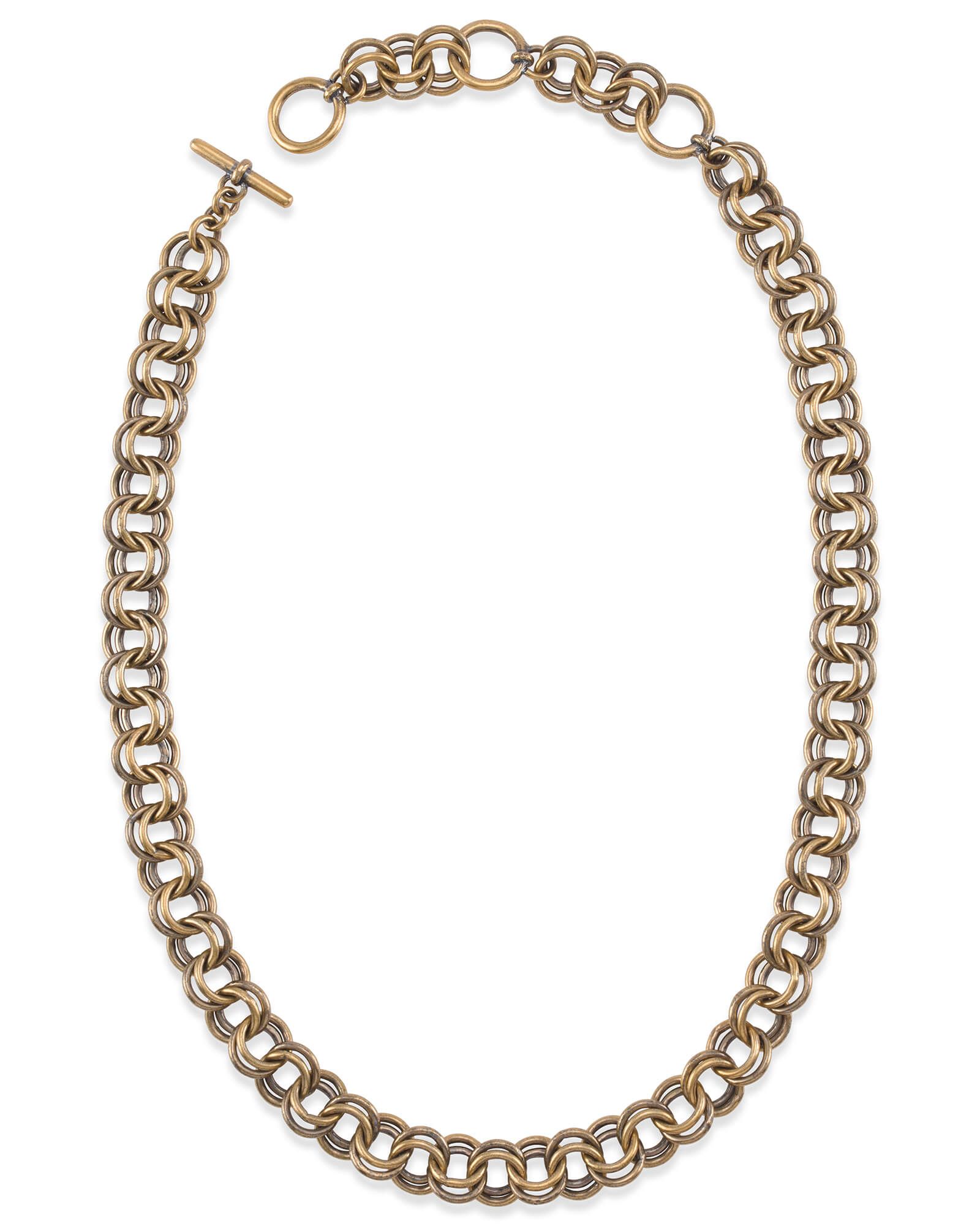 18" Double Chain Link Necklace in Vintage Gold | Kendra Scott