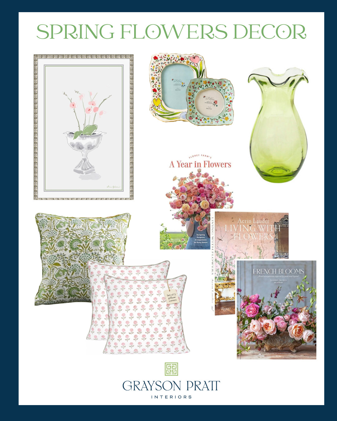 Bring the spring flowers inside with these beautiful accessories - art, books, vases, pillows and frames 

 #LTKSeasonal #LTKHome