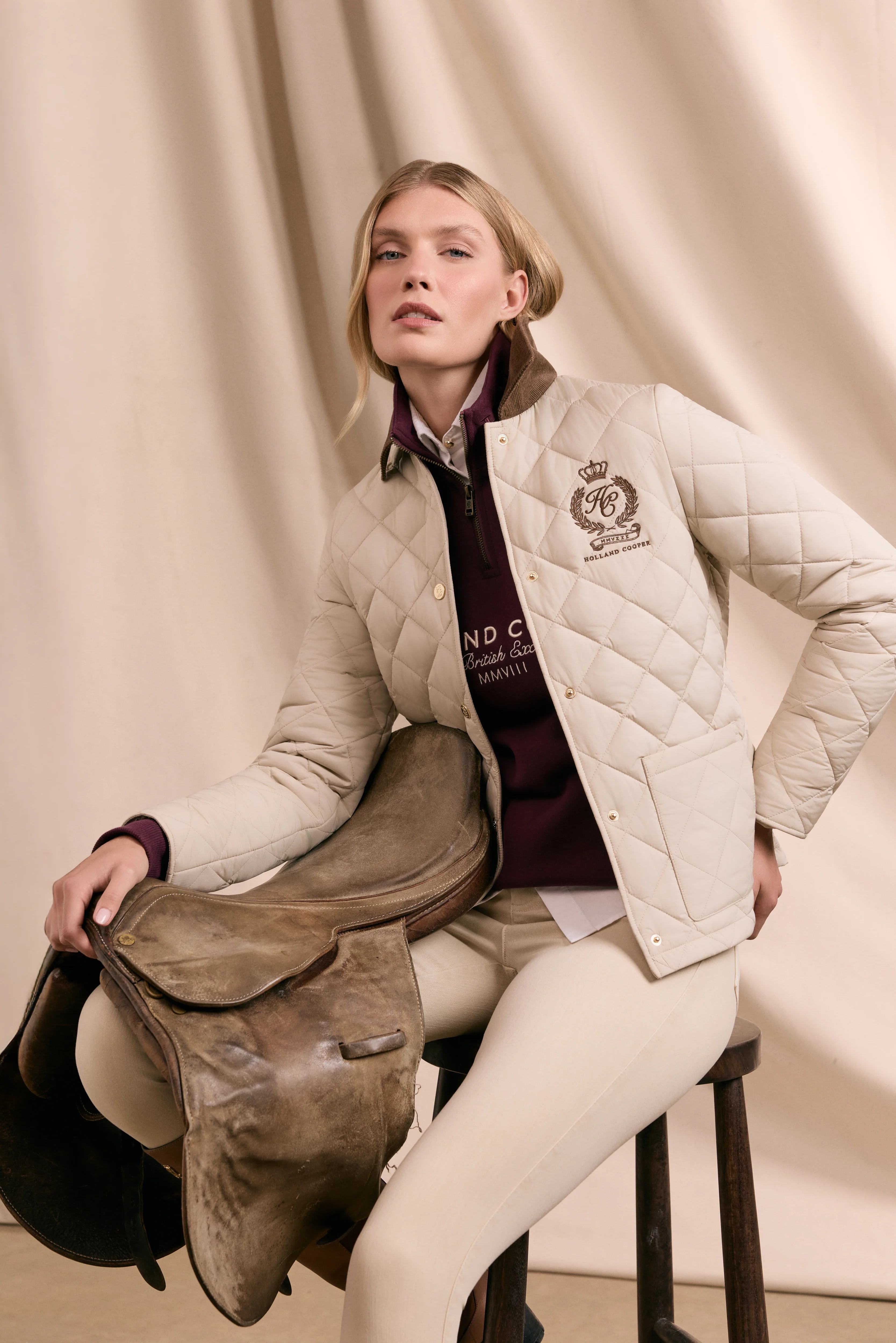 Hastings Quilted Jacket (Barley) | Holland Cooper