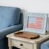 Floral Flag Hanging Sign, Red White and Blue Decorations, Patriotic 4th of July Door Decor, Rusti... | Walmart (US)