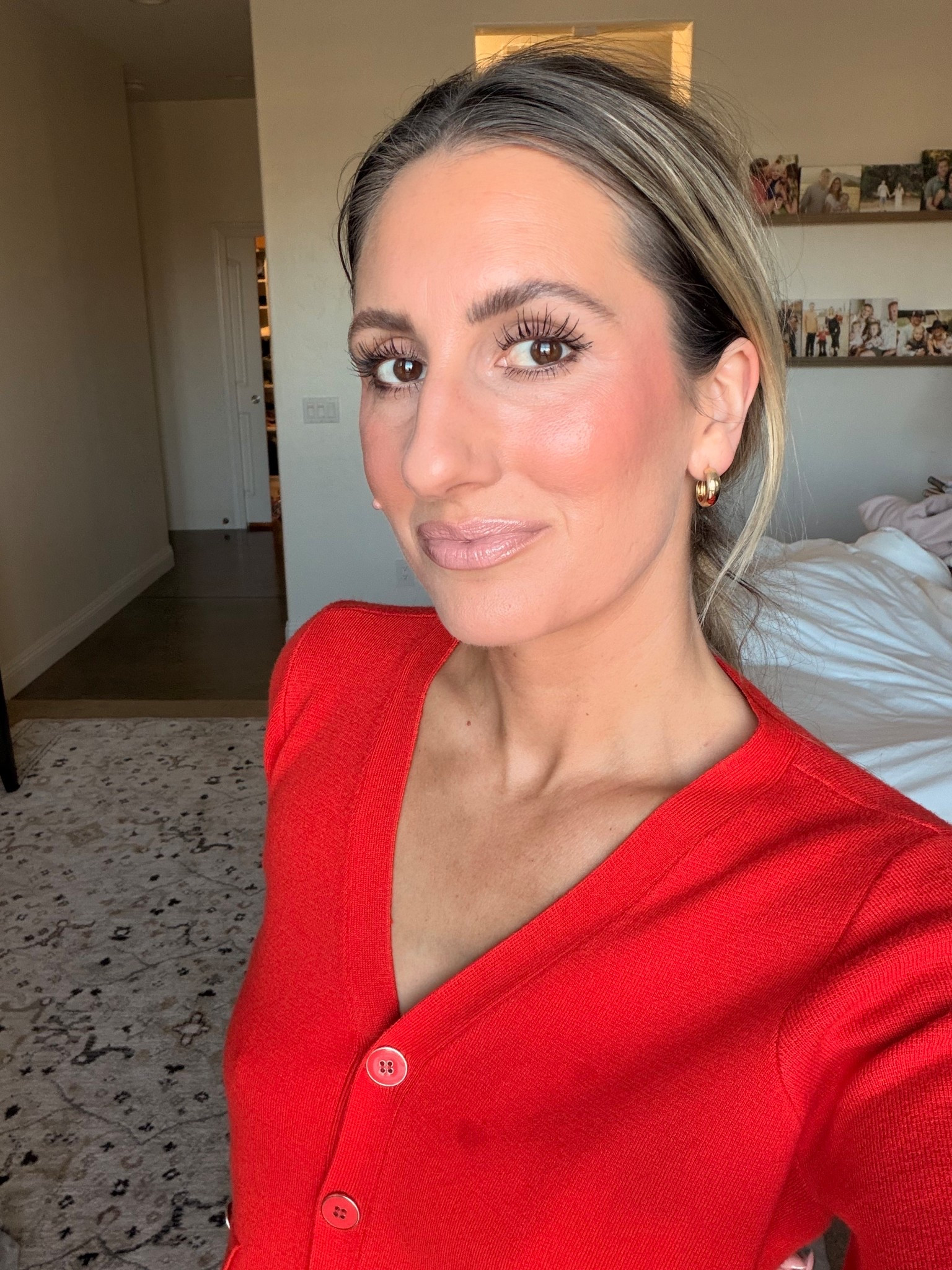 Everyday gold hoop earrings! Easy on and off, for working out and bathing! #goldhoops

#LTKootd