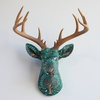 Faux Taxidermy Deer Head Fabric Wall Mount - Decor Lush Garden Fad4700 | Etsy (US)