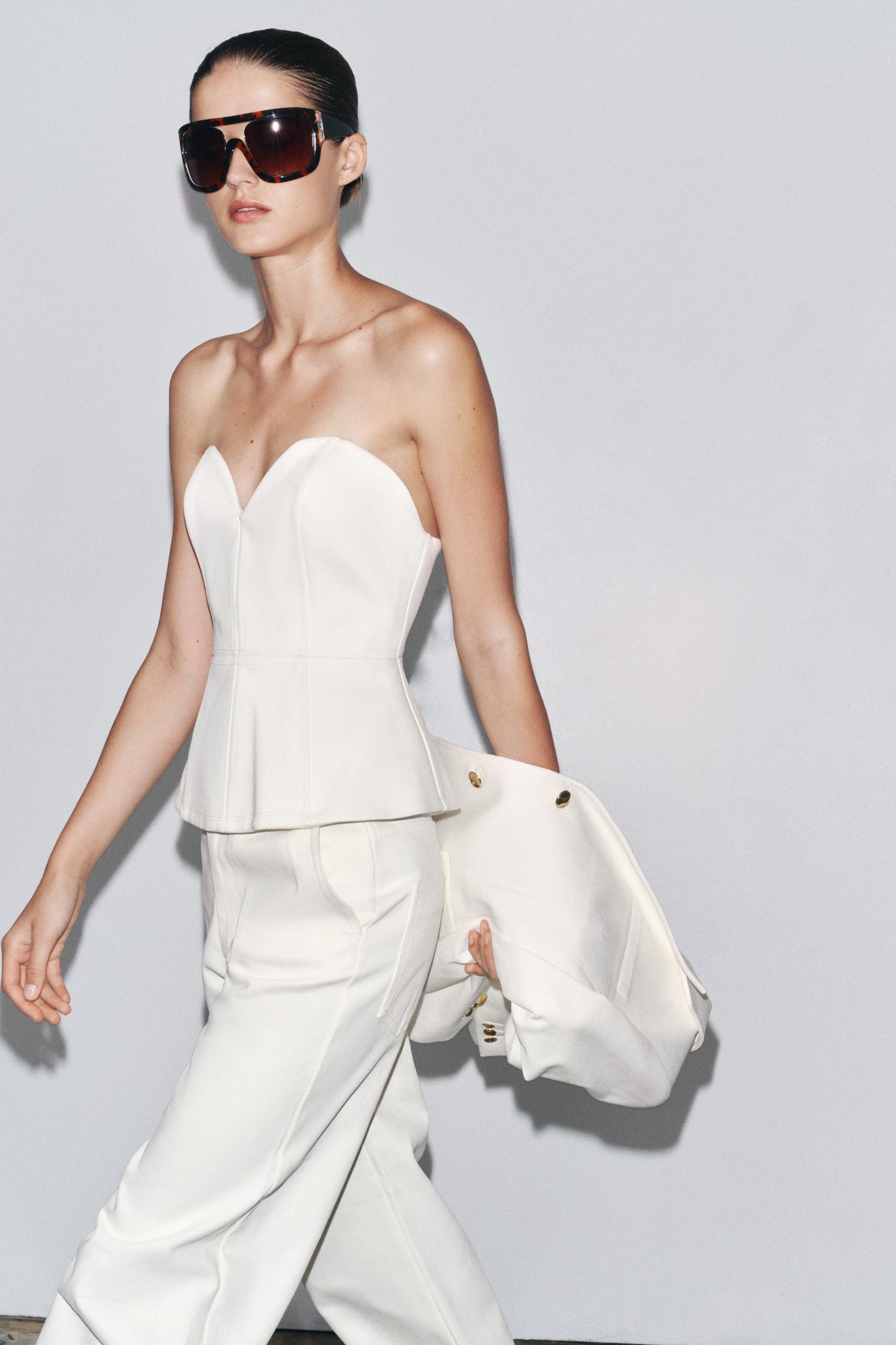 ZW COLLECTION DENIM BUSTIER | Zara US