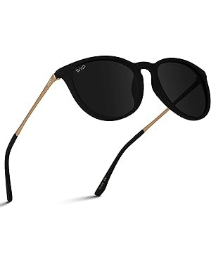 WMP Eyewear Round Sunglasses | Polarized UV Protection | Trendy Sunglasses for Women | Retro Desi... | Amazon (US)