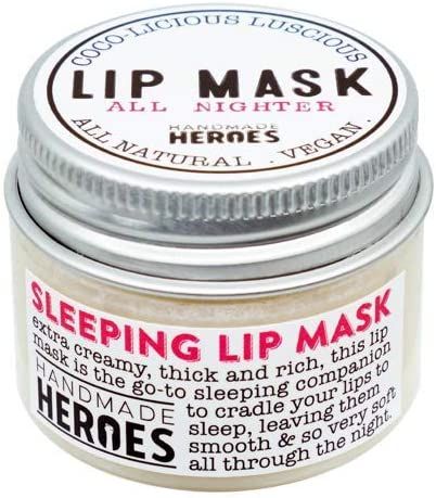 Amazon.com : 100% Natural Vegan Sleeping Lip Mask by Handmade Heroes | Overnight Lip Moisturizer ... | Amazon (US)